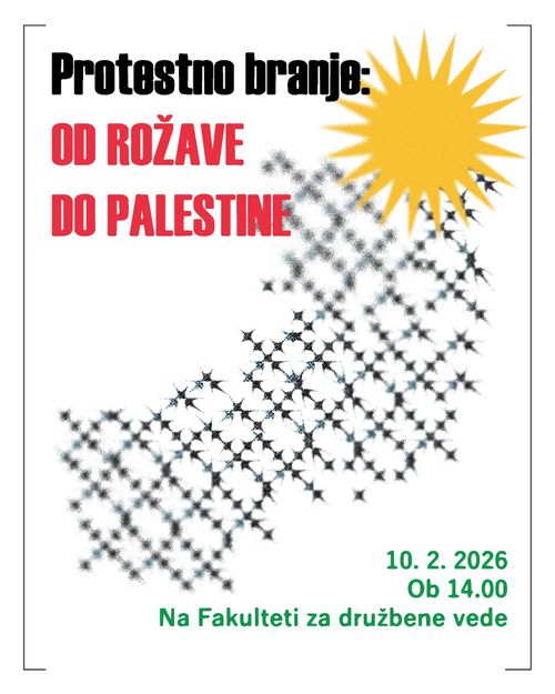 Protestno branje - OD ROŽAVE DO PALESTINE