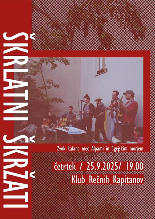 Škrlatni škržati igrajo v Klubu rečnih kapitanov