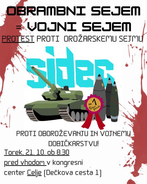 OBRAMBNI SEJEM = VOJNI SEJEM // protest proti orožarskem sejmu