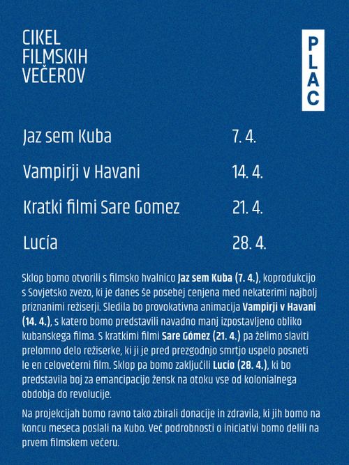 Cikel filmskih večerov: Živela Kuba! Živel film!