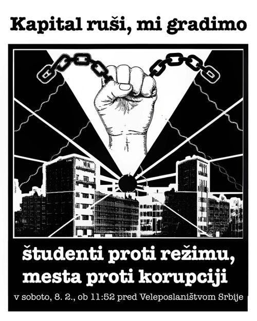 // Kapital ruši, mi gradimo – študenti proti režimu, mesta proti korupciji! //