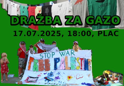 NITI ZA SVOBODNO PALESTINO // Dražba izdelkov