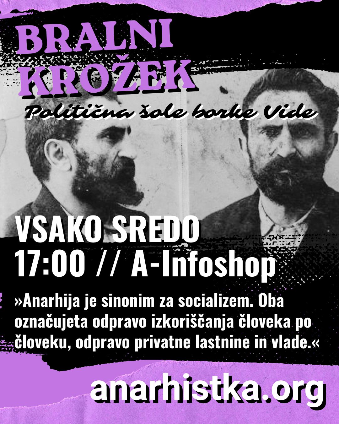 Bralni krožek - Politična šola borke Vide - Organizacija avtonomije