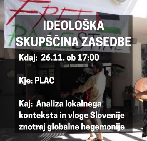 Skupščina zasedbe Študentje za Palestino