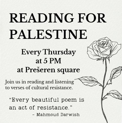 Ulično branje palestinske poezije / Reading of Palestinian Poetry