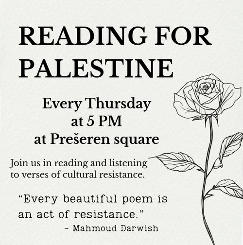 Ulično branje palestinske poezije / Reading of Palestinian Poetry
